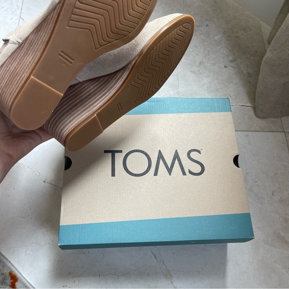TOMS - Clare Oatmeal Suede Wedge Boot - Picture 7 of 10